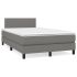 Pat box spring cu saltea, albastru, 200x200 cm, textil GartenMobel Dekor