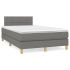 Pat box spring cu saltea, gri închis, 90x200 cm, textil GartenMobel Dekor