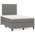 Pat continental cu saltea, crem, 120x190 cm, textil GartenMobel Dekor