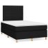 Pat box spring cu saltea, negru, 160x200 cm, textil GartenMobel Dekor