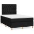Pat box spring cu saltea, gri închis, 120x190 cm, textil GartenMobel Dekor