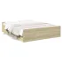 Cadru pat cu sertare alb extralucios 150x200 cm, lemn prelucrat GartenMobel Dekor