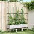Jardinieră de grădină cu spalier, alb, 80x40x142,5 cm, PP GartenMobel Dekor