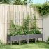 Jardinieră de grădină cu spalier, alb, 160x40x142,5 cm PP GartenMobel Dekor