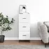 Servantă, alb extralucios, 34,5x34x90 cm, lemn compozit GartenMobel Dekor