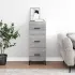 Servantă, alb extralucios, 34,5x34x90 cm, lemn compozit GartenMobel Dekor