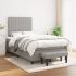 Pat box spring cu saltea, negru, 120x200 cm, textil GartenMobel Dekor