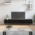 Dulap TV, negru, 150x36x30 cm, lemn prelucrat GartenMobel Dekor