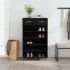 Pantofar, negru, 60x35x105 cm, lemn compozit GartenMobel Dekor