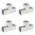 Conectori de grindă, formă T, 4 buc, 71x71 mm, metal galvanizat GartenMobel Dekor