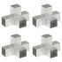 Conectori de grindă, formă X, 4 buc, 81x81 mm, metal galvanizat GartenMobel Dekor