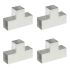 Conectori de grindă, formă T, 4 buc, 71x71 mm, metal galvanizat GartenMobel Dekor