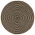 Covor lucrat manual cu model spiralat, alb, 120 cm, iută GartenMobel Dekor