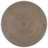 Covor manual, gri, 150 cm, iută, rotund GartenMobel Dekor
