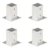 Suporturi stâlp, 4 buc., 101 mm, metal galvanizat GartenMobel Dekor