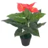 Plantă artificială Anthurium cu ghiveci, 45 cm, roșu și galben GartenMobel Dekor