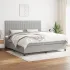 Pat box spring cu saltea, gri deschis, 120x200 cm, textil GartenMobel Dekor