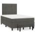 Pat box spring cu saltea, gri închis, 80x200 cm, catifea GartenMobel Dekor