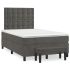Pat box spring cu saltea, gri închis, 200x200 cm, catifea GartenMobel Dekor
