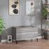 Dulap pentru discuri, gri beton, 74,5x38x48 cm, lemn prelucrat GartenMobel Dekor