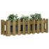 Pat înălțat grădină design gard 200x30x30 cm lemn impregnat pin GartenMobel Dekor