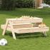 Masă de picnic cu groapă de nisip pentru copii, lemn masiv pin GartenMobel Dekor