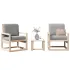 Set mobilier grădină, 3 piese, maro ceruit, lemn masiv pin GartenMobel Dekor