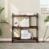 Bibliotecă cu 3 niveluri, negru, 76x32x88 cm, lemn prelucrat GartenMobel Dekor