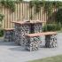 Bancă grădină, design gabion, 100x70x72 cm, lemn pin impregnat GartenMobel Dekor