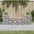 Bancă de grădină cu gabion, 183x41x60,5 cm, lemn masiv pin GartenMobel Dekor