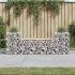 Bancă de grădină cu gabion, 183x41x60,5 cm, lemn masiv pin GartenMobel Dekor