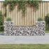 Bancă de grădină cu gabion, 183x41x60,5 cm, lemn masiv pin GartenMobel Dekor