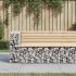 Bancă de grădină design gabion 122x71x65,5cm lemn masiv Douglas GartenMobel Dekor