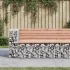 Bancă de grădină design gabion 92x71x65,5 cm lemn masiv Douglas GartenMobel Dekor