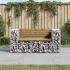 Bancă de grădină, design gabion, 143x71x65,5cm, lemn masiv pin GartenMobel Dekor
