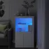 Dulap lateral cu lumini LED, gri beton, lemn prelucrat GartenMobel Dekor