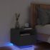 Noptieră cu lumini LED, gri beton, 40x39x37 cm GartenMobel Dekor