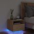 Noptieră cu lumini LED, gri beton, 40x39x37 cm GartenMobel Dekor
