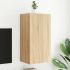 Comodă TV de perete cu lumini LED, stejar maro, 40,5x35x80 cm GartenMobel Dekor