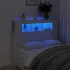 Tăblie de pat cu LED, gri sonoma, 120x18,5x103,5 cm, lemn GartenMobel Dekor