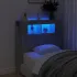 Tăblie de pat cu LED, gri sonoma, 120x18,5x103,5 cm, lemn GartenMobel Dekor