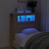 Tăblie de pat cu LED, stejar sonoma, 180x18,5x103,5 cm, lemn GartenMobel Dekor