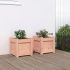Jardiniere de grădină, 2 buc., alb, lemn masiv de pin GartenMobel Dekor