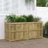 Jardinieră de grădină, alb, 150x50x70 cm, lemn masiv de pin GartenMobel Dekor