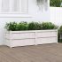 Jardinieră de grădină, alb, 180x50x50 cm, lemn masiv de pin GartenMobel Dekor
