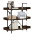 Bibliotecă 3 niveluri stejar maro 100x33x108,5cm lemn prelucrat GartenMobel Dekor
