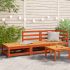 Canapea de grădină cu taburet și 2 locuri, lemn masiv pin GartenMobel Dekor