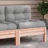 Canapea de mijloc grădină, perne antracit, gri, lemn masiv pin  GartenMobel Dekor