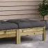 Taburet de grădină cu pernă crem, lemn masiv de pin GartenMobel Dekor