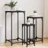Mese laterale suprapuse, 3 buc., negru, lemn prelucrat GartenMobel Dekor